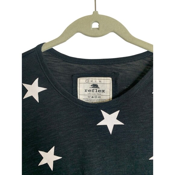 Reflex Life Is Out There Star Print T-Shirt Women’s Short Sleeves Black Sz Small - Picture 13 of 15
